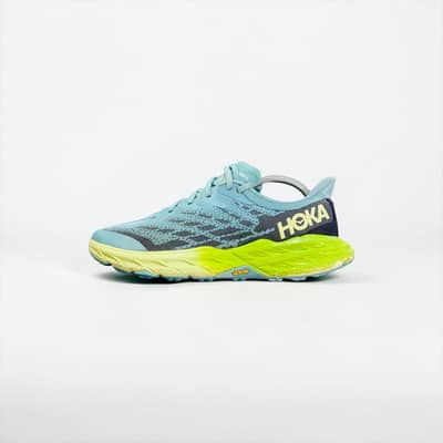 (ORIGINAL) HOKA ONE SPEEDGOAT 5 COSTAL SHADE/GREEN GLOW RUNNING SHOES