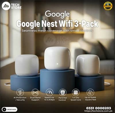 Google Nest Wifi Mesh Router – Pack of 3 in Pakistan -