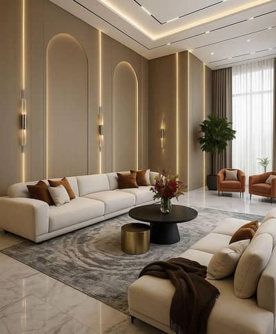 interior Design/Molding Work/ Media Wall/Mirror wall/wardrobe