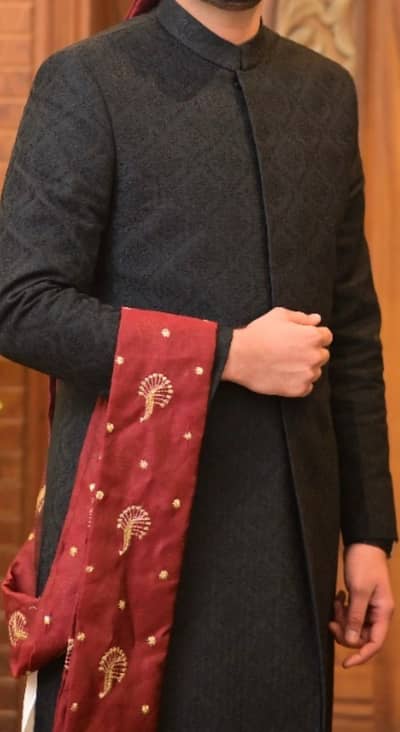 BONANZA embroidered sherwani with khussa and Kulla, Rs 20,000 only