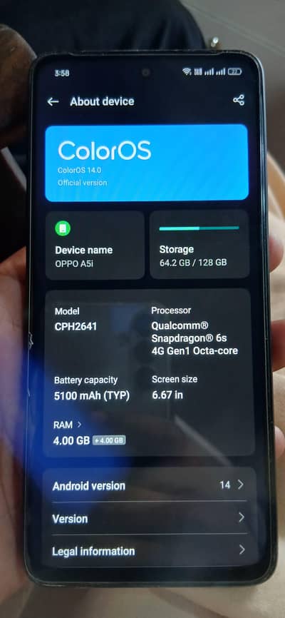 OPPO A5i 4+4/128