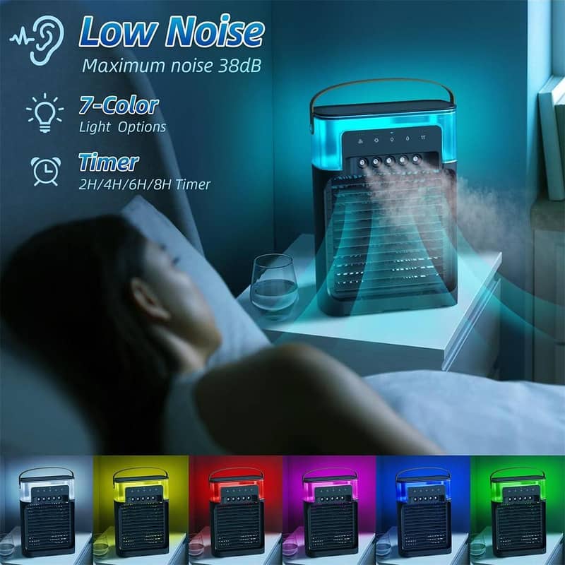 mini cooler with remote controll and mist function | message whatsapp 6