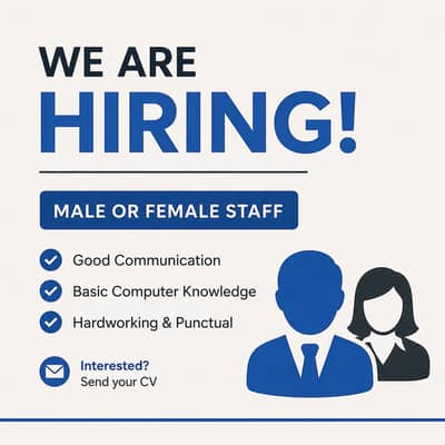 Office & Online Work Jobs Available – Male/Femal