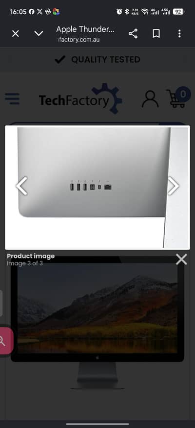 Apple Thunderbolt 27" 2k Display