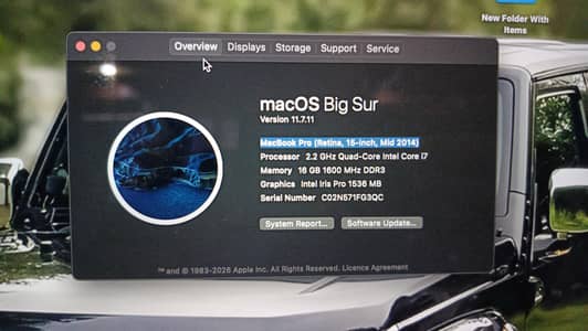 Macbook Pro (Retina, 15-inch, Mid 2014),  MacOS-Bigsur