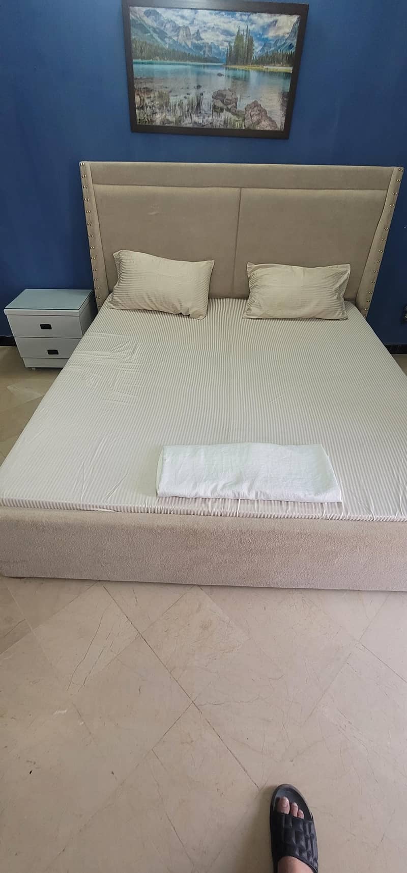 bed and sidetables . 1