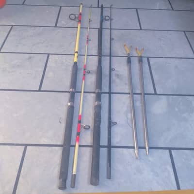 new condition fishing rod 2 rod  1 garari  2 piece road stand