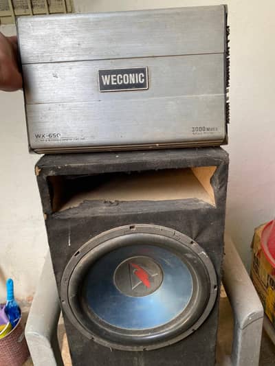Kenwood Woofer + 3000 Watt  4 Channel Amplifier