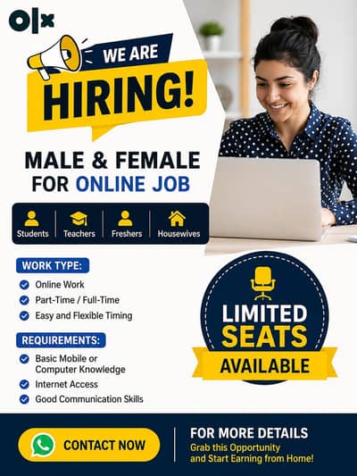 Office & Online Work Jobs Available – Male/Femal
