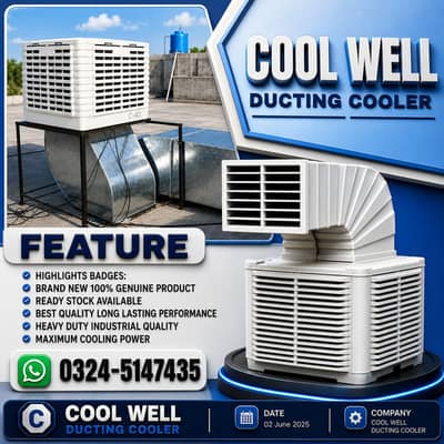 Industrial Evaporative Ducting Cooler , Powerful Air Cooling System