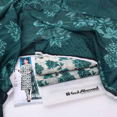 lawn 3 piece suit green floral eid summar