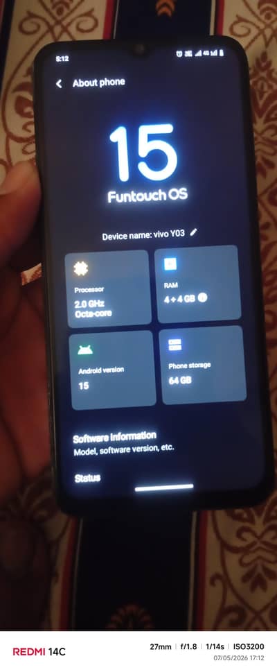 Vivo y03 Very good condition Urgent sale