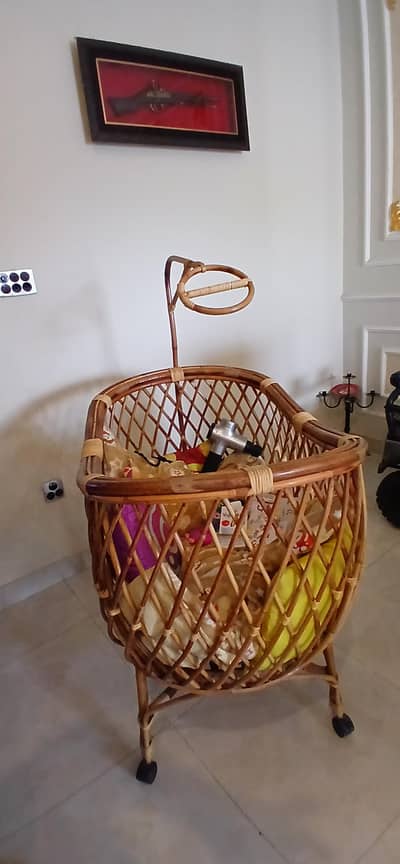 Baby Cot made of wicker/bamboo
