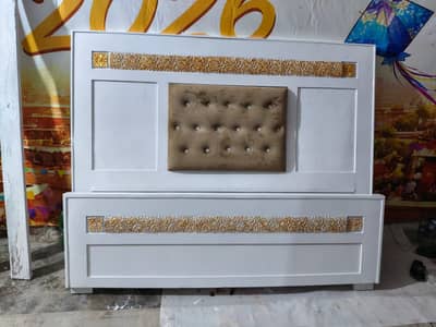 stylish wooden bed \dressing table\