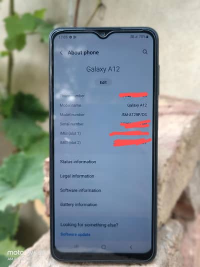 Samsung A12 Without Box Charger 4/64