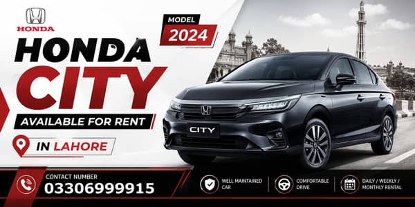 Honda City available for rent