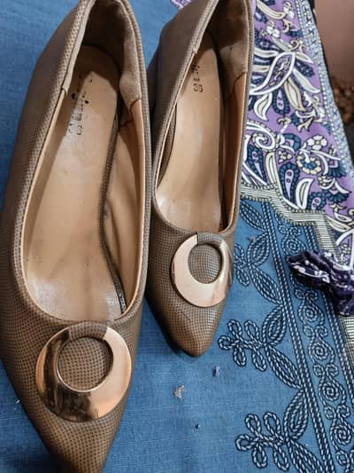 Elegant Borjan Brown Office Heels | Size 36 | Like New