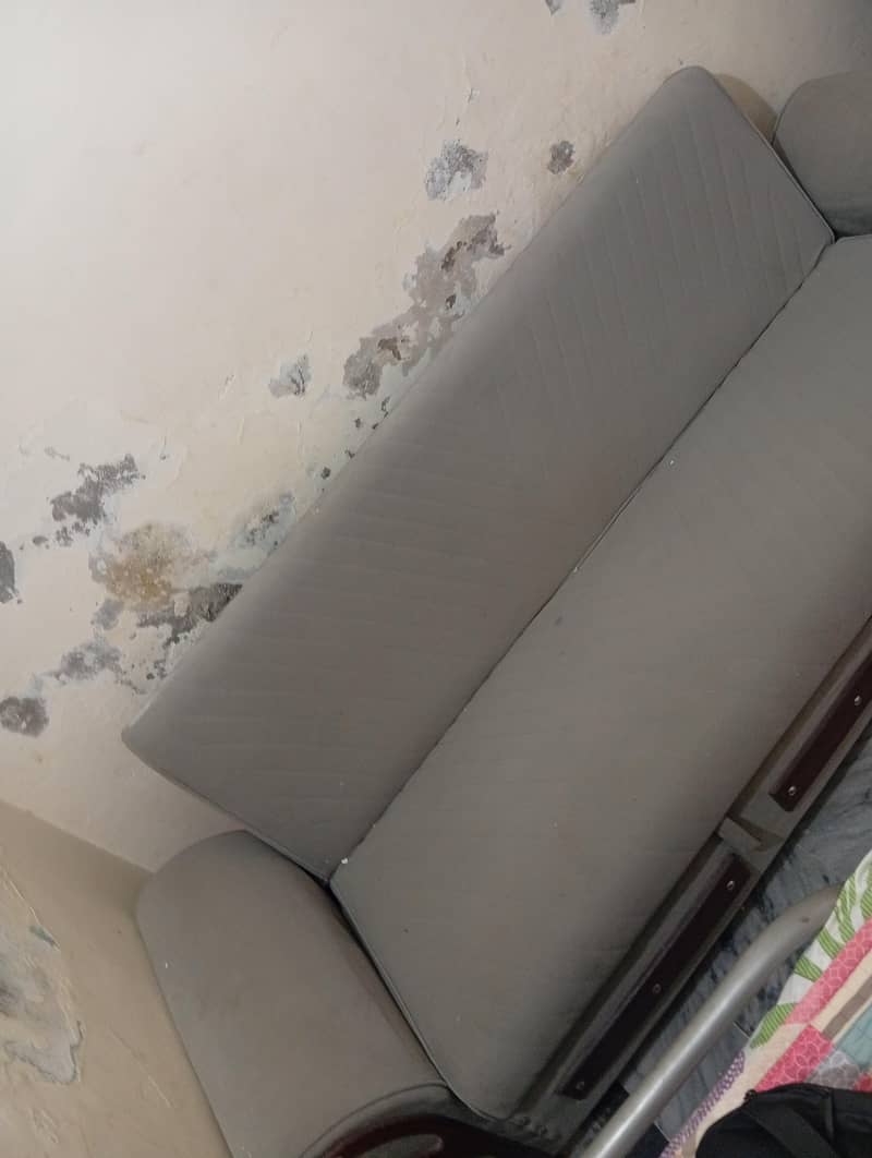 Gray Sofa-Cum-Bed 4