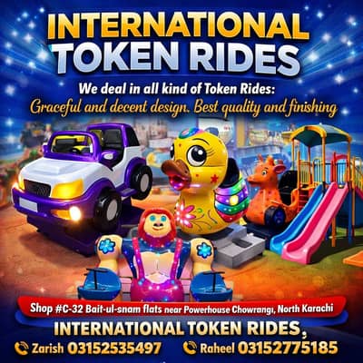 Token Rides | 03152535497 | jumping slide | trampoline | ٹوکن جھولے