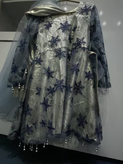 Pretty peplum net frock fancy