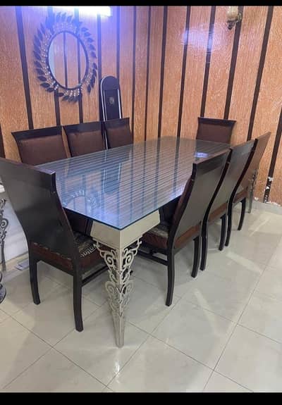 Dining table with 8 chairs