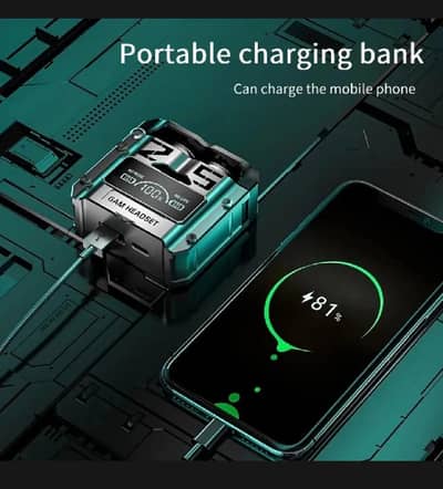  M25 Gaming TWS Earbuds | Low Latency | Power Bank Case | Brand New