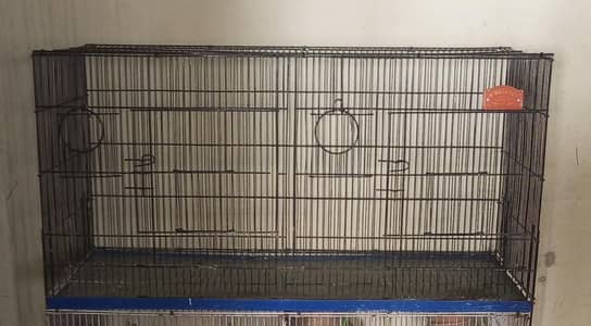 two compartment cage for animal in black colour