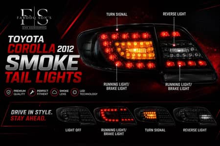 Corolla 2009 to 12 back smoke lights