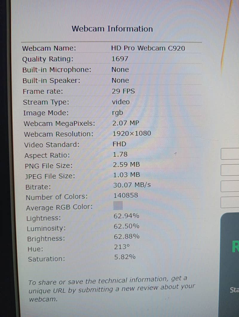 Logitech C920 WebCam 3