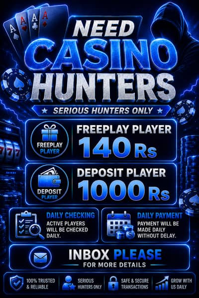 Need Facebook Hunters – High Commission (USA Casino)
