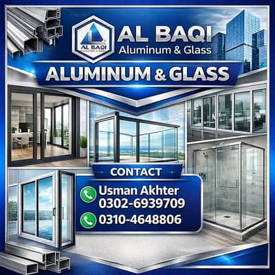 Aluminium Glass work, windows, Doors sliding , Stainless Railling