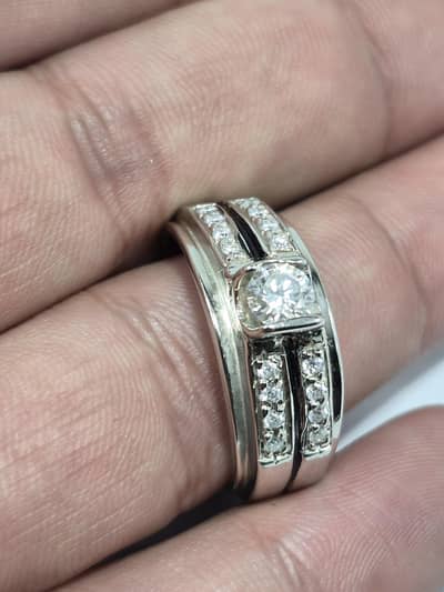 Mossianite Italian Silver Rings