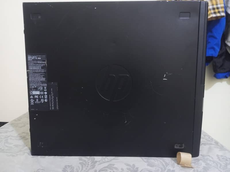 hp desktop cpu  complete computer setup with wires 4