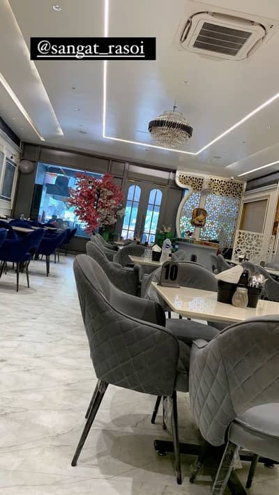 6 seater dining table| UV top table |Restaurant dining set |cafe chair
