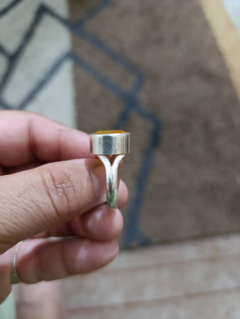pukhraj stone ring 2