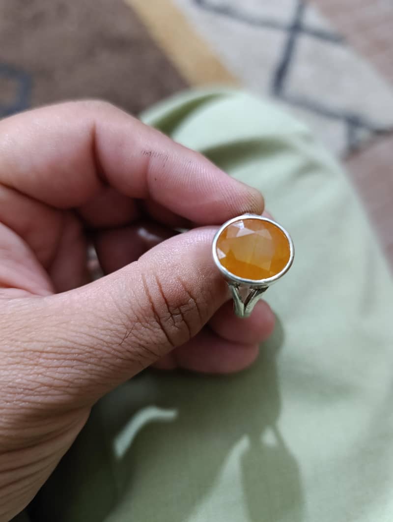 pukhraj stone ring 3