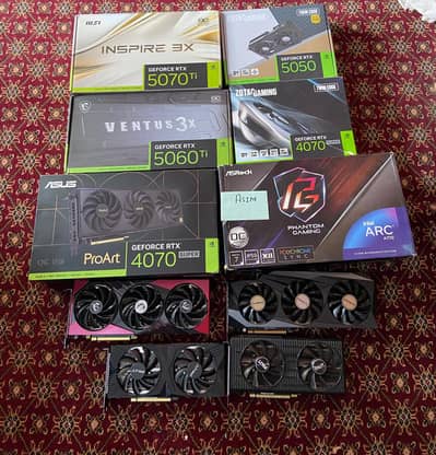 Rtx 5070ti / 5060ti16gb-8gb / 4070super / 4060 / 5050 /  3080