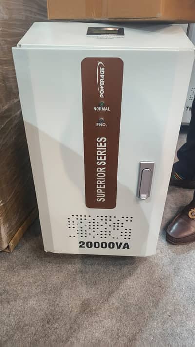 Powerage Servo Motor Control Stabilizer 20kVA | Single Phase