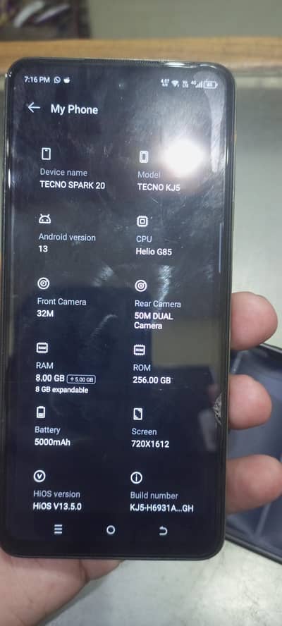 techno spark 20 8+8 /256 gb
