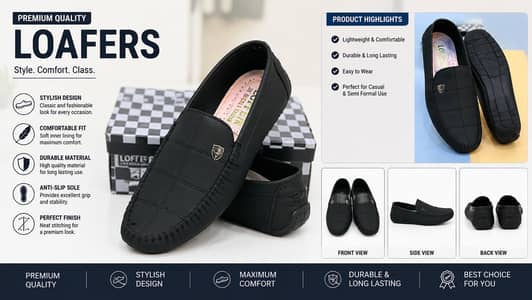 Premium Black Loafers for Men | Casual & Comfortable