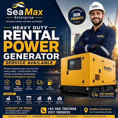Generator rental services, generator for events, Power Backup