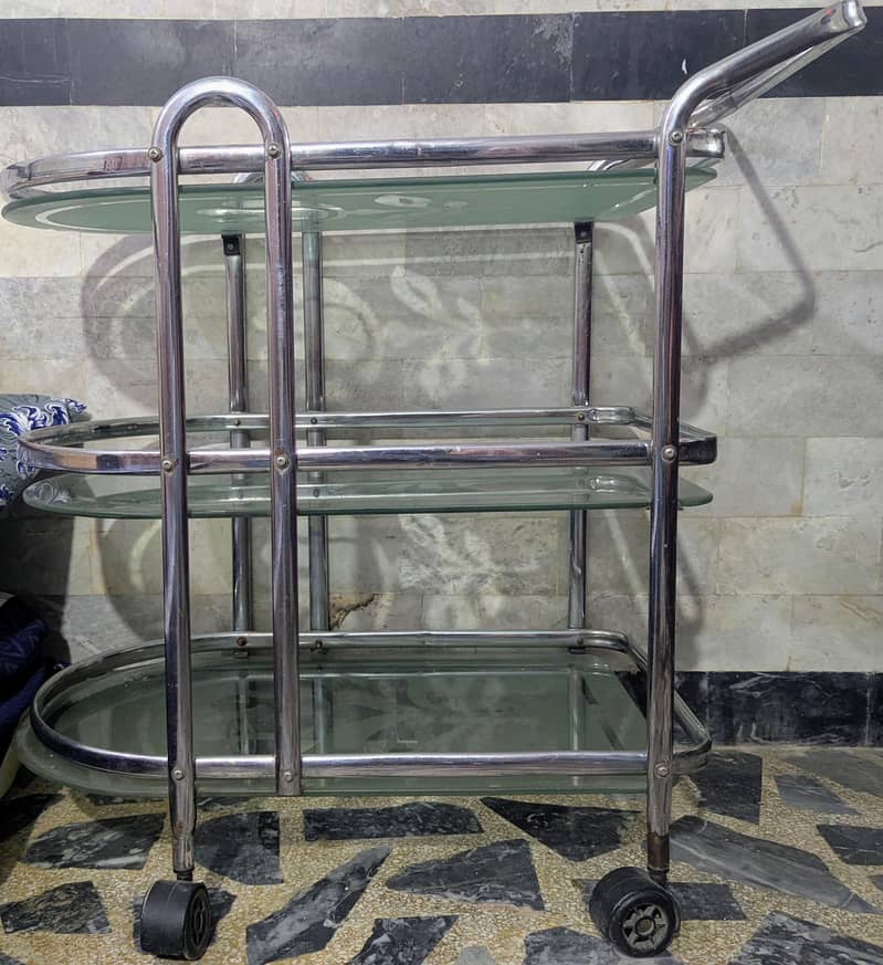 GLAAS TEA TROLLEY 0