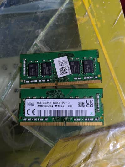 32gb ram  ddr4 original 10 by 10 condition