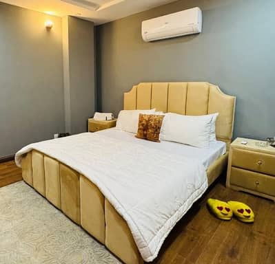 Daily basis and weekly basis, Two bedrooms fully furnished luxury apartments available for rent Gulberg greens Islamabad