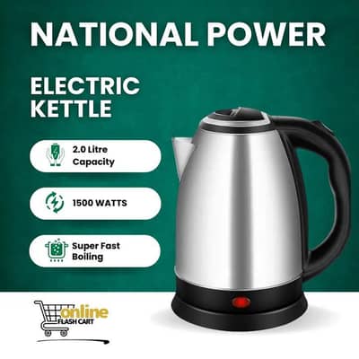 Electric kettle 2L stainless steel body 1500W
