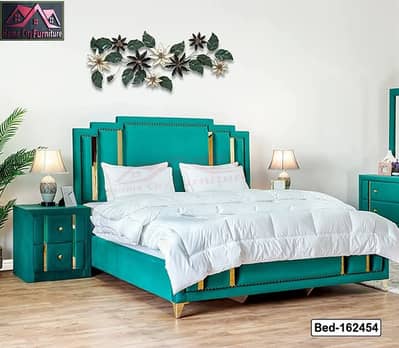 Luxury Wooden Bed Set Modern King Size Bed Set Elegant Bedroom Bed Se