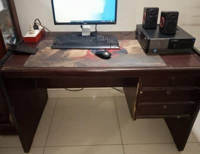 Durable Wooden Study Table / Office Desk with Safety Edges