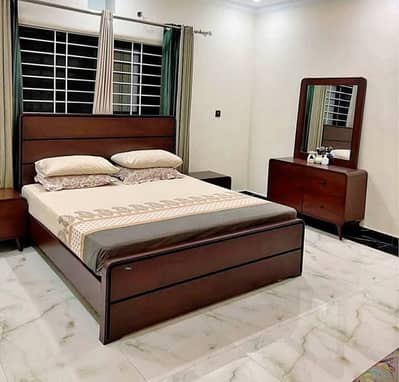 Luxury Wooden Bed Set Modern King Size Bed Set Elegant Bedroom Bed Se