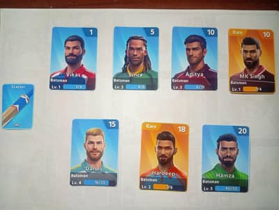 Cricket League cards