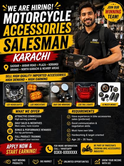 Imported Bikes Accessories Salesman
